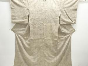 縞に亀甲模様小紋着物